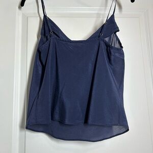 Free People Navy Blue Silk Cami